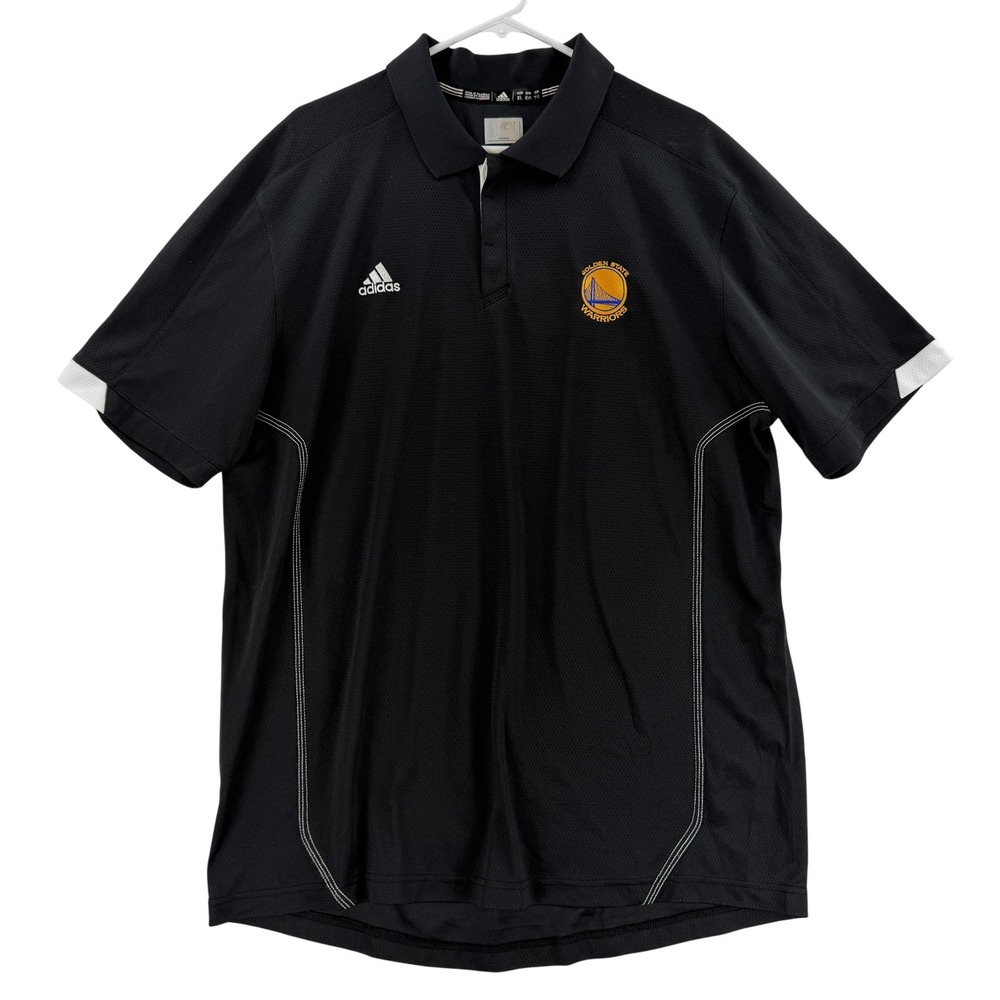 Golden State Warriors Mens XL Black NBA Basketball‎ Adidas Polo Shirt 1905A 12